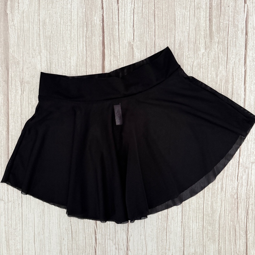 Elevé Kids Dancewear Hipster Black Mesh Ballet Dance Skirt Child Size Large